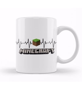 Heartbeat Minecraft Kupa Bardak Porselen