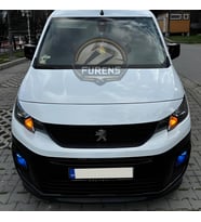 Peugeot Rifter 2018-2024 Uyumlu H lip Esnek Ön Lip 2 Parça Karlık Ön Ek Tampon Altı Dil