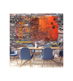 Dreamwall Cafe Coffee Yazılı Desenli Isı Ve Ses Yalıtımlı Sağlıklı Tekstil Duvar Kağıdı (Çok Renkli)