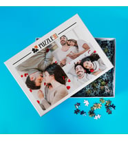 500 Parça Kişiye Özel Üç Fotoğraflı Kutulu Kolaj Puzzle