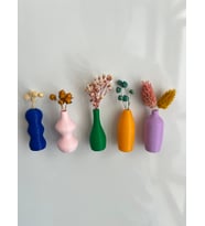 Miniflora - 5'li Magnetli Mini Vazo - Mix v2 - Buzdolabı Süsü