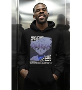 Killua Zoldyck Hunter X Hunter Baskılı Unisex Oversize Anime Karakter Hoodie