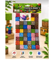 Manyetik Yapı Blokları Minecraft Mıknatıslı 49 Parça Yapı Seti 1 Figürlü Eğitici Zeka Oyuncağı