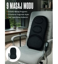 Motorlu Isıtmalı Masaj Minderi Masaj Modlu Ev, Ofis ve Araç Koltuk Pedi