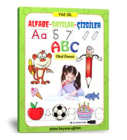 Süper YAZ SİL Kitabı (Alfabe-Sayılar-Çizgiler)
