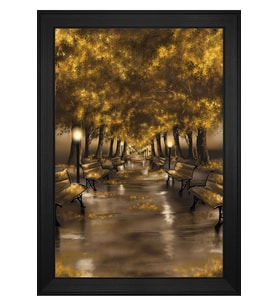 Manzara Temalı Kanvas Tablo 80 x 110 cm Siyah Çerçeve