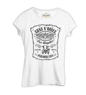 Guns N'Roses - Paradise City Beyaz Kadın Tshirt