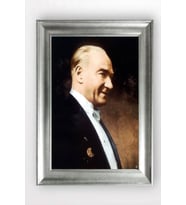 Gümüş Çerçeveli Atatürk Tablo cv691