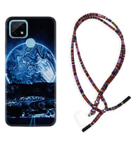 Realme C11 C21 C21Y C25Y C11 2021 Kılıf Boyun Asklı Rasta Silikon Mavi Gece 1605