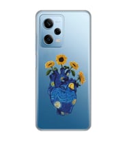 Redmi Note 12 Pro 5G Uyumlu Vincent Van Gogh Kalp Tasarımlı Şeffaf Telefon Kılıfı