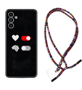 Samsung A23 A31 A32 A50 A51 A52 A53 A70 Kılıf Boyun Asklı Rasta Silikon Love Brain 1722