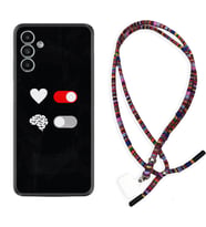 Samsung A23 A31 A32 A50 A51 A52 A53 A70 Kılıf Boyun Asklı Rasta Silikon Love Brain 1722