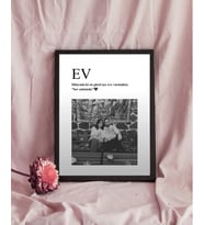 '' Ev Yazılı + Resimli Tablo '' Sevgiliye Özel Anlamlı Hediye