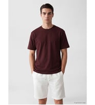 LCWAIKIKI Classic Bordo Bisiklet Yaka Erkek Tişört