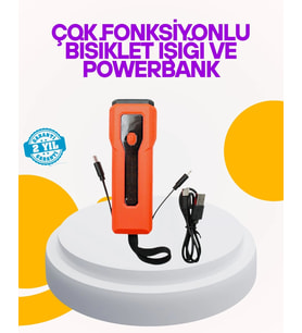 Su Geçirmez Bisiklet Işığı 5000 mAh Powerbankli Ön Far