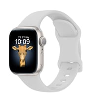 Apple Watch 42mm 1/2/3 (11/10nesil değildir) Kordon Çift Geçmeli Silikon Kordon (Beyaz)