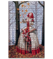 Cakapuzzle Ormandaki Fantastik Matruşka Kız Görseli Puzzle Yapboz MDF (Ahşap) (120 Parça)