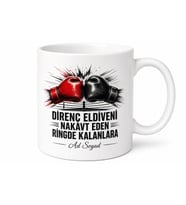 Boksöre Direnç Eldiven Nakavt Eden Ringde Kalanlara Kupa Bardak Hediye