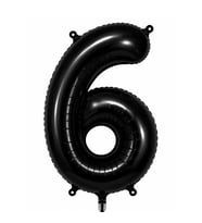 6 Rakam Folyo Balon Siyah Rengi (76 cm)
