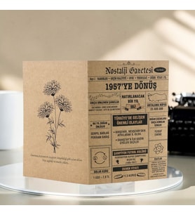 1957 Kraft Kutlama Kartı - Doğum Günü Kartı - Yıl Dönümü Kartı - Nostalji Gazetesi