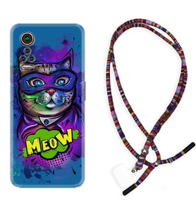 General Mobile GM 21 Pro GM 22 Pro Plus Kılıf Boyun Asklı Rasta Silikon Super Meow 1715