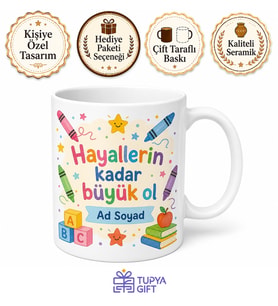 Anaokulu Hatıra Kupa Bardak Özel Baskılı Hediye Anaokulu Mezuniyet Kupası