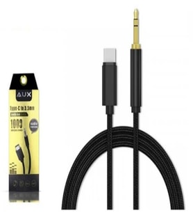 Type-C To 3.5 Mm Konektör Örgülü Aux Ses Kablosu 1 Metre Pl-8858