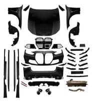 BMW G22+LCI 2020- Gövde Kiti PDCli Ön Arka OO OO 2.0T Yandan Egz Uçlu Mrşp Li Panj Lu M4 Style B_A02