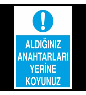 Aldığın Leti Yerine Koy Uyarı Levhası 40x60cm (Karışık)