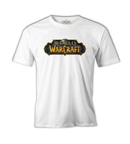 World of Warcraft - Logo Dünya Beyaz Erkek Tshirt