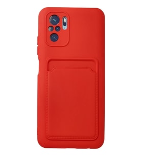 Mey İthalat® Redmi Note 10S Kılıf Kelvin Kartvizitli Silikon - Kırmızı