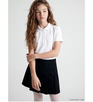 LCW Kids Beyaz Polo Yaka Kız Çocuk Tişört