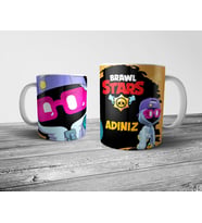 Pixxa Brawl Stars Shade Kişiye Özel İsimli Kupa Bardak Model 2