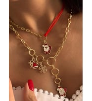 Yeni yıl kombin kolye (Rose Gold Altın)