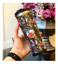 Gül Tasarımlı 340 Ml Termos Mug Bardak