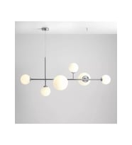 Dioris Camlı Sıralı Avize RA-AVZ- 3092-81-47 (Krom)