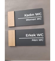Meşe Serisi Pleksi WC Yönlendirme Seti