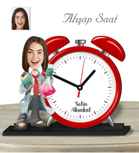 Kişiye Özel Ahşap Saat-Kimyager Kaıdn-1