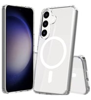 coverzone Samsung Galaxy S26 Ultra ile uyumlu K?l?f Wireless ?arj �zellikli Magsafe ile uyumlu Nitro Anti Shock Transparan K�?eler Airbag Korumal? Ultra Kal?n ?effaf K?l?f