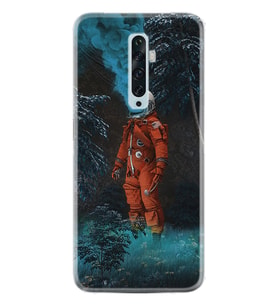 Oppo Reno 2Z 4 Lite 4 Pro 5 6 7 A31 Kılıf Desemli Silikon Astronot Smoke 1769