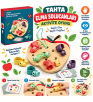 Tahta Elma Solucanları Aktivite Oyunu adet fiyatıdır