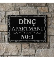 Kişiye Özel Metal Kapı Levhası – Apartman Kapı Tabelası 20x30 cm – İsimli Bina Kapı Levhası