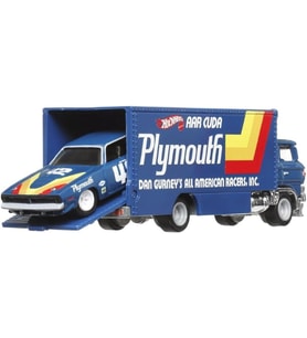 Hot Wheels Premium Car Culture Team Transport Flf56-Hrv38 '70 Plymouth Aar Cuda & Sakura Sprinter (Çok Renkli)