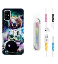 Casper E30 F20 X20 Kılıf Kablo Koruma Spiral Silikon Astronot Panda 1755
