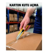 Mey İthalat® Profesyonel 5’li Metal Falçata Seti Çelik Gövdeli Maket Bıçağı Koli ve Karton Kesici