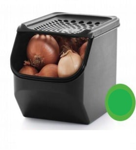 Tupperware Soğan Sarımsak Saklama Kabı 3L Siyah