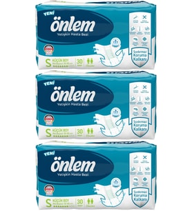 Önlem Hasta Bezi Bel Bantlı Tekstil Yüzey Small Küçük 90 Adet