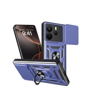 Redmi Note 14 4G Pars Lens Yüzüklü Silikon - Lacivert
