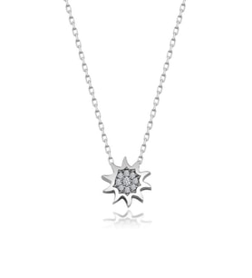 GÜNEŞ 925 AYAR SWAROVSKİ TAŞLI  KOLYE