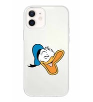 Apple iPhone 12 Uyumlu Kapak Donald Duck Tasarımlı Şeffaf Silikon Kılıf